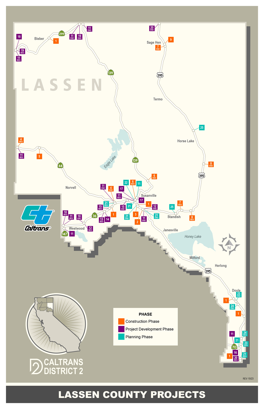 Lassen County 2024 Project Map 