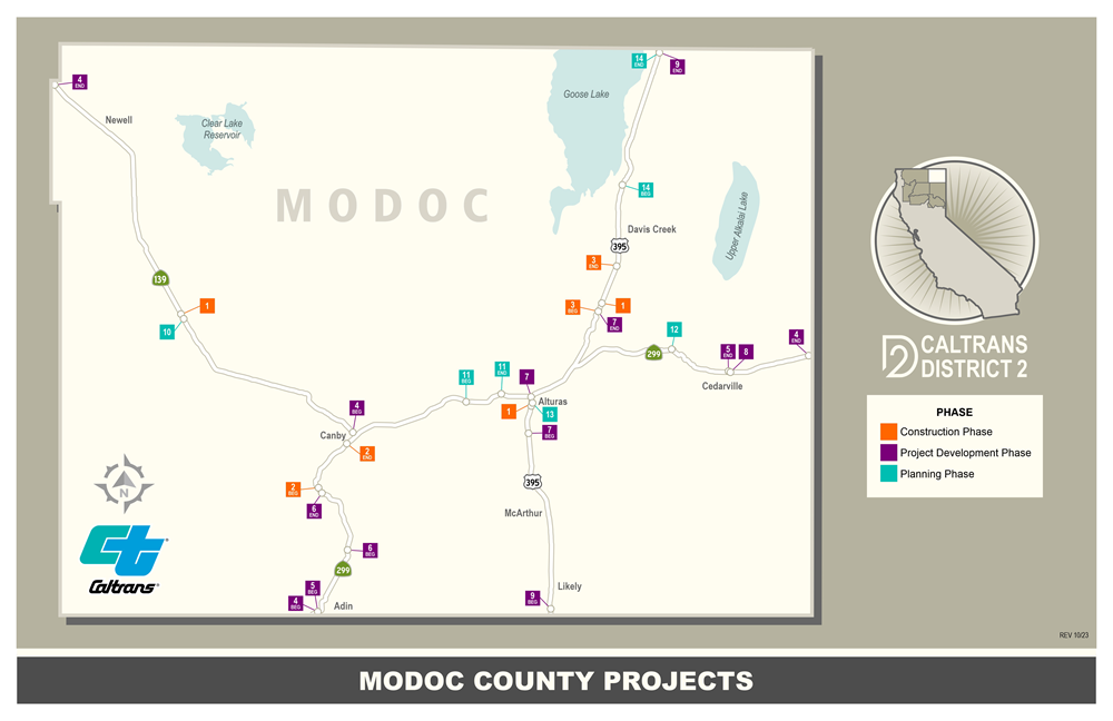 Modoc County 2024 Project Map