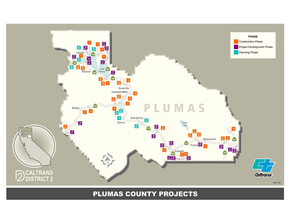 Plumas County 2024 Project Map