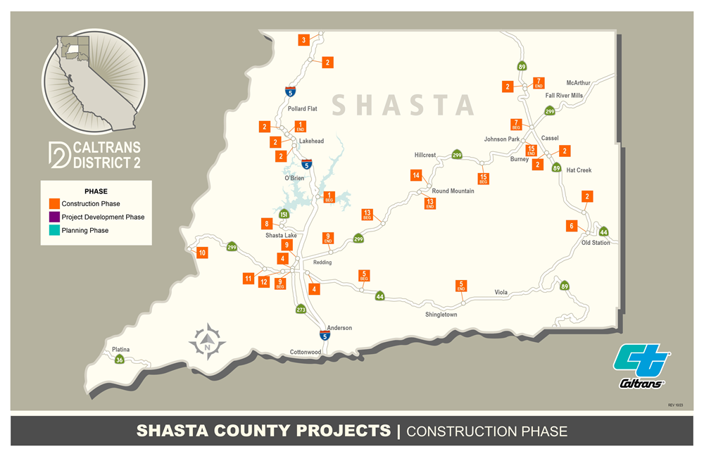 Shasta County 2024 Project Map 1