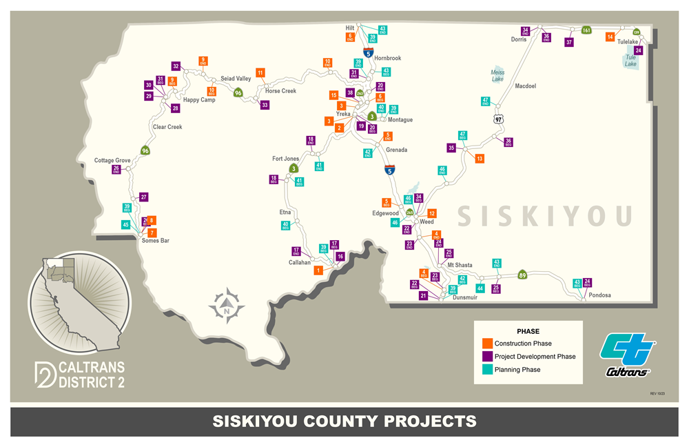 Siskiyou County 2024 Project Map