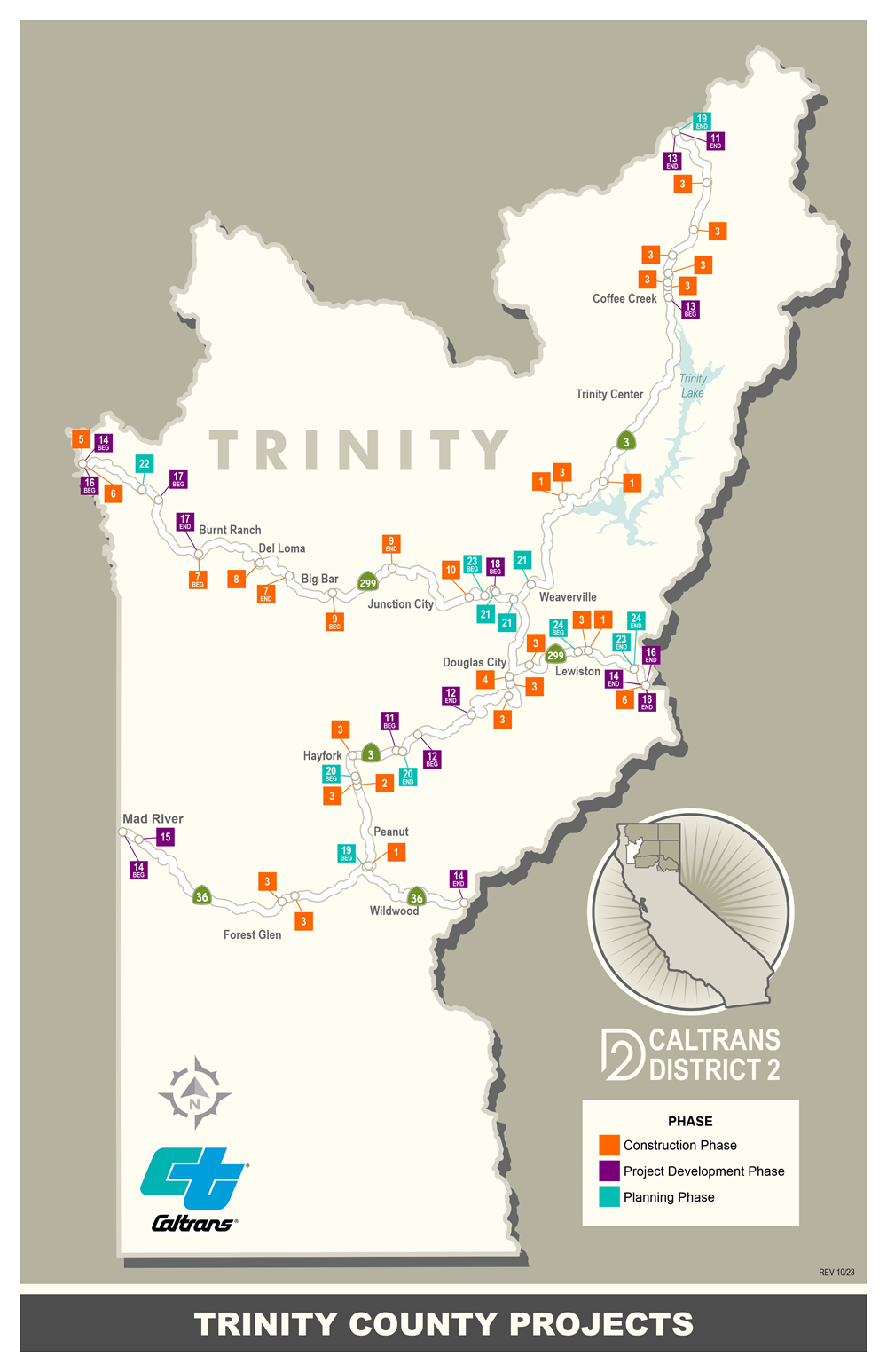 Trinity County 2024 Project Map