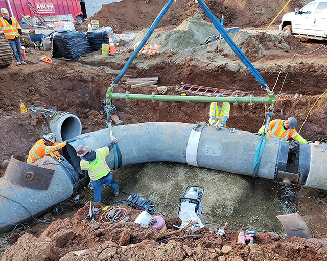 El Dorado Irrigation District water line pipe replacement.  Photo Credit: El Dorado Irrigation District