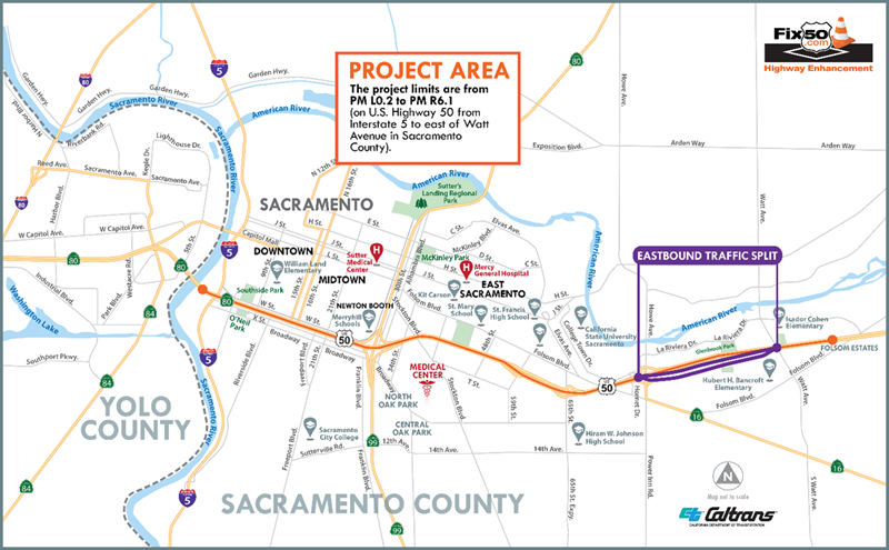 Map of the fix50 project area