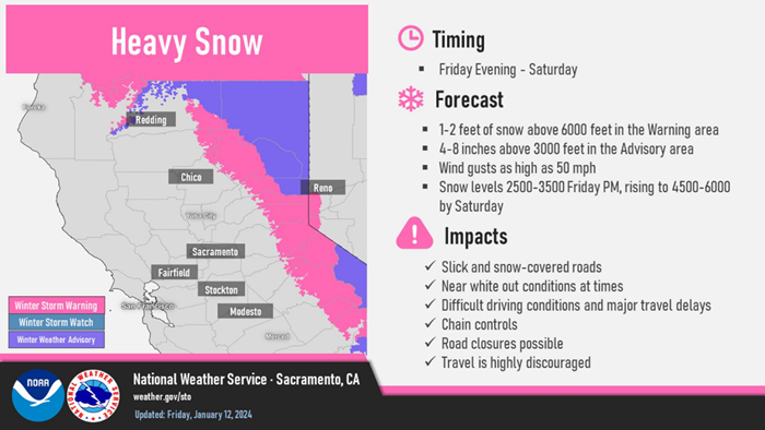 map of heavy snow map