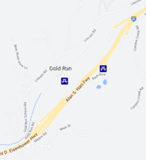 map of highway gold run