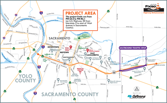 map of highway 50 project