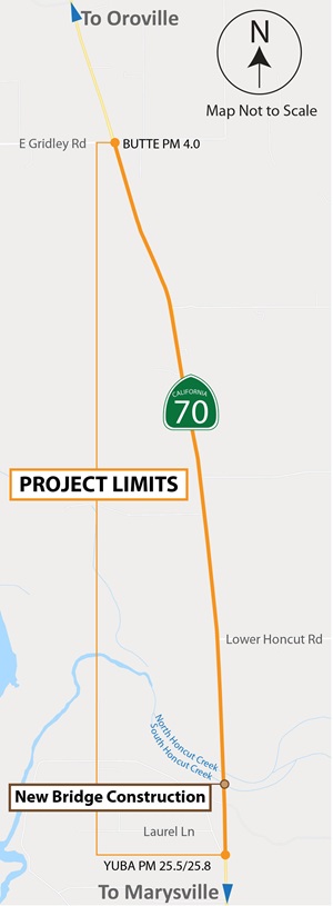 map of highway 70 project limit 