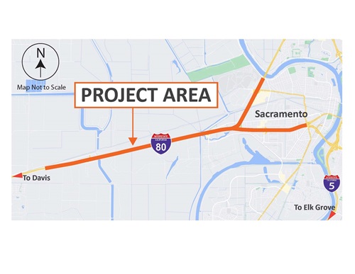 map of project area I-80