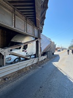 Big stuck under trestle