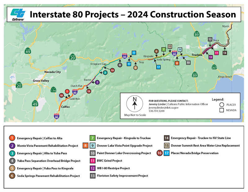 Interstate 80 projects 2024