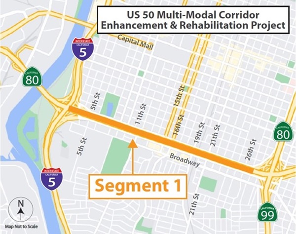 map of us 50 multi modal corridor segment 1