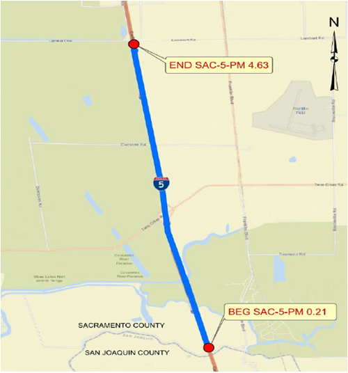 I-5 grade raise project map