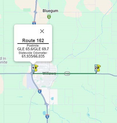 Map of Route162