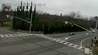 New signal activated along State Route 32 at the intersection of County Road P in Glenn County.