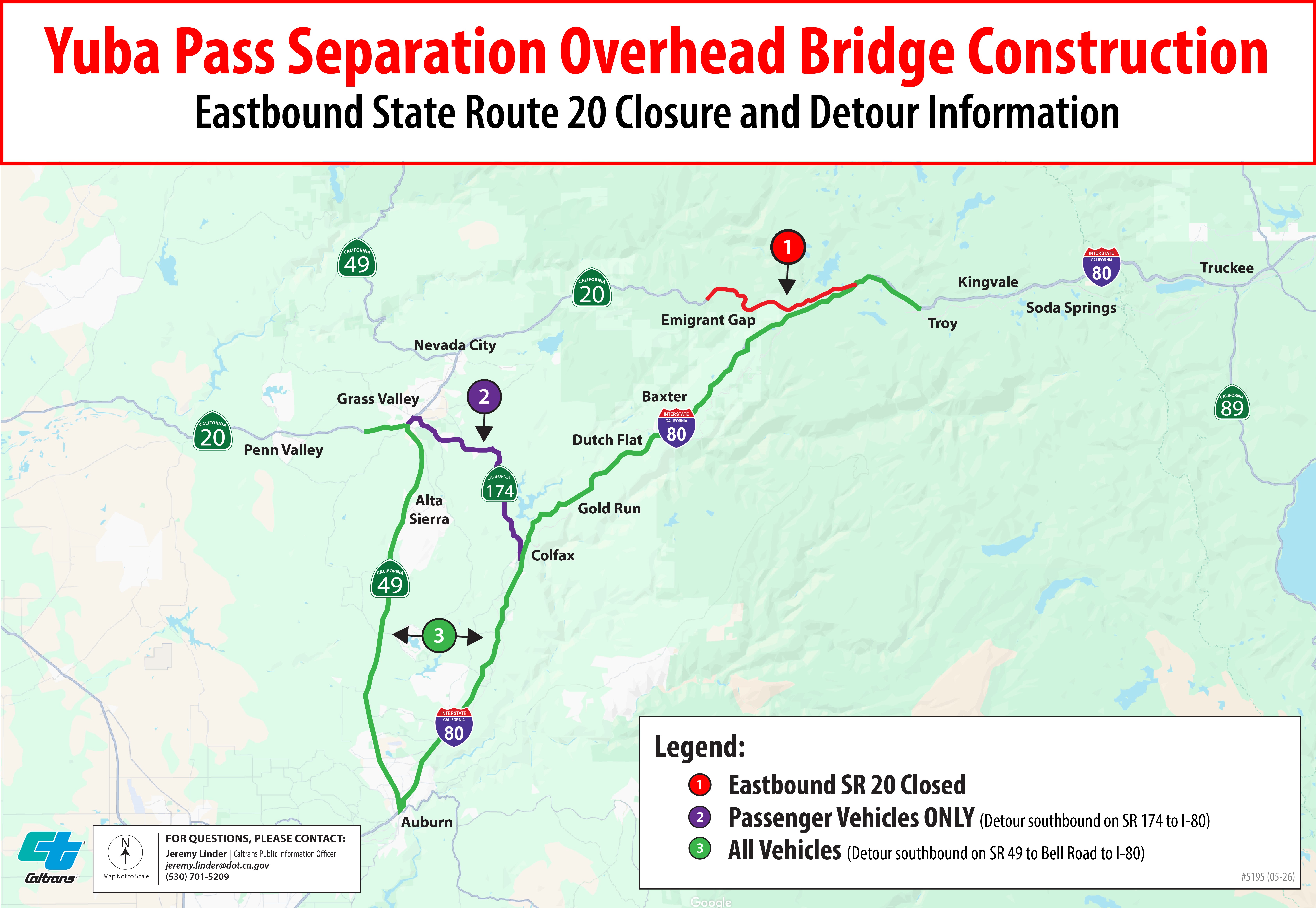 ルート Updated Schedule for Eastbound State Route 20 Closure | Caltrans