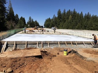 Photo of the the concrete deck on the new Pondorado Road Undercrossing