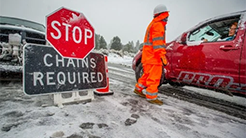 Chain Controls Expected on Mountain Highways Friday, Saturday