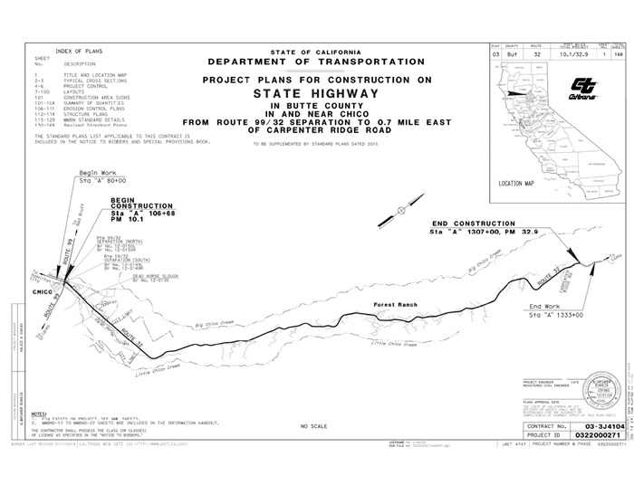 Map of project plan cover sheet 