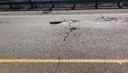 Photo of pothole on highway 65