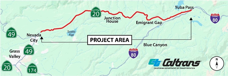 state route 20 pavement rehabilitation project map