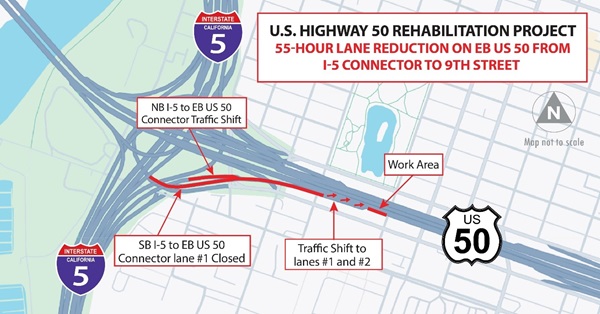 US Hwy50 Rehab Project map