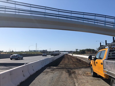 A section of future roadway under construction
