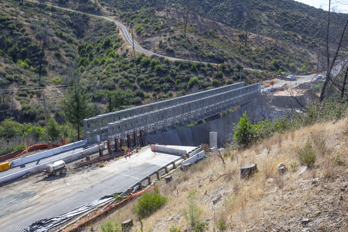 Photo of Capell Creek Bridge construction site