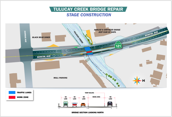 2019-08-23 Tulucay Bridge Repair Map