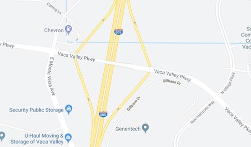 2019-09-12 Vacaville Overnight Lane Closure