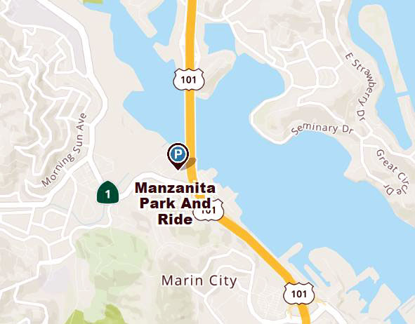 Manzanita Park and Ride Car Lot and Off-Road Parking Spaces Map