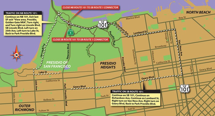 1 veterans blvd overnight and daytime closures map