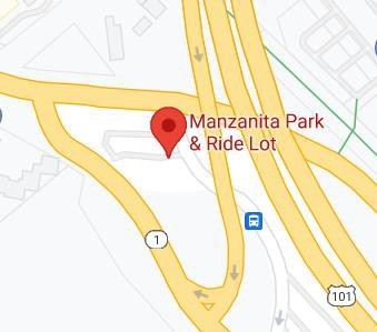Manzanita Park And Ride And Highway 1 Lot Temporary Closure map