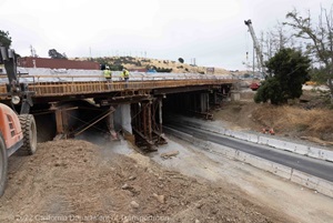 Picture showing the work being done as part of the I-80/SR-29 Separation Bridge Project in Vallejo.