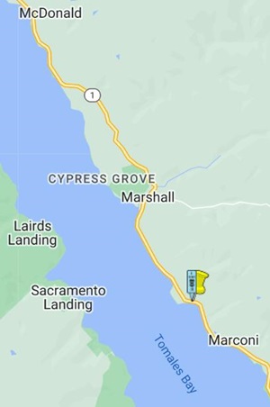 Map of daytime one-way traffic control for State Route 1 for slope stabilization project in Marin County