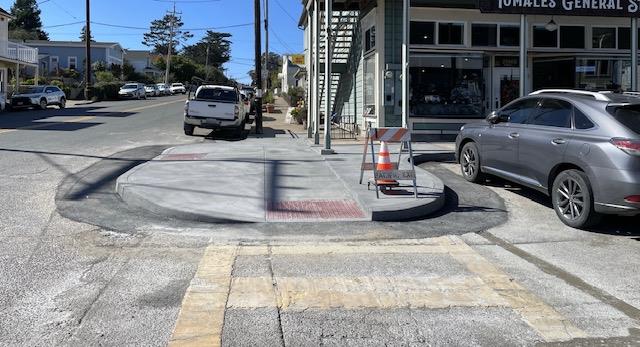 Completed sidewalk and path upgrade to meet disability access standards as part of the State Route 1 (Shoreline Highway) Capital Preventative Maintenance Project.