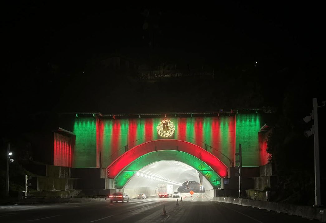 Yerba Buena Testing of Lights as part of the Clean California Portal Lighting Project.