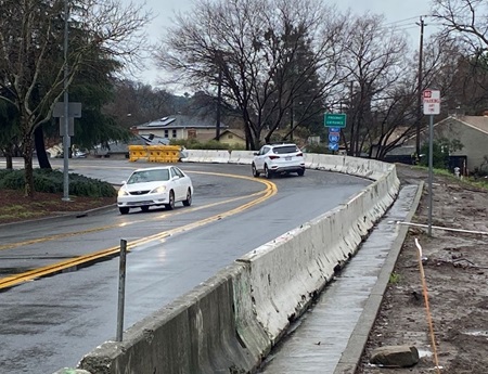 Photo of where construction of sound wall project in Vacaville at westbound I-80 Davis will take place.