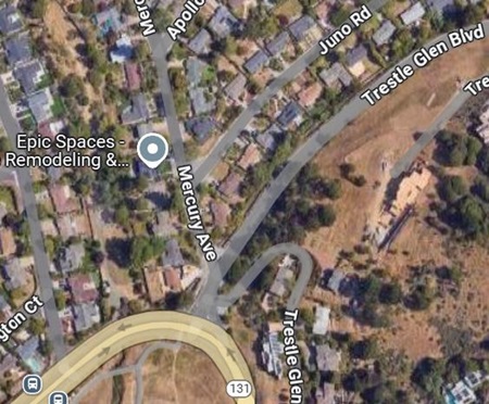 Map location of where Caltrans will activate a no right turn sign on State Route 131.
