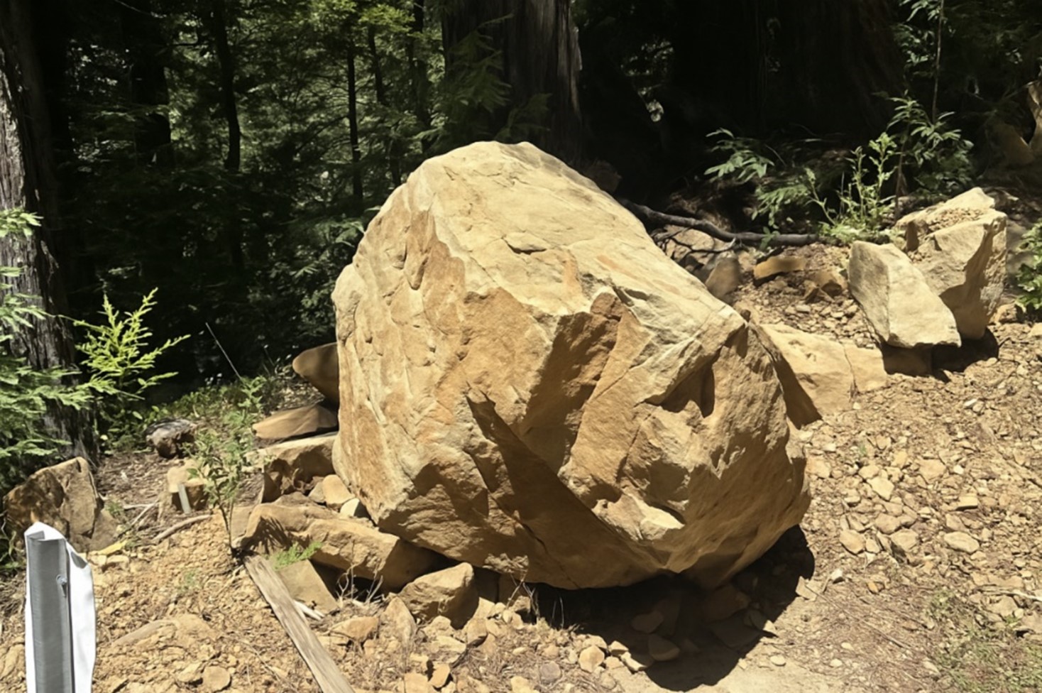 Large boulder on State Route 84 near Sky Londa.