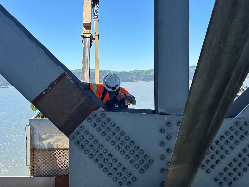 Caltrans is performing essential T1 Steel Weld Inspection Project weld inspections and repairs on the Benicia-Martinez Bridge (I-680)