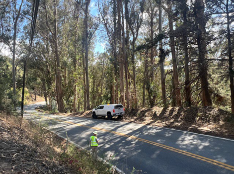 Photograph of State Route 84 in San Mateo County near Williams Ranch Road.
