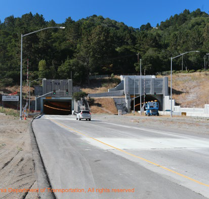 Entrance to State Route 24 (SR-24) Caldecott Tunnel Bore #3 and Bore #4.