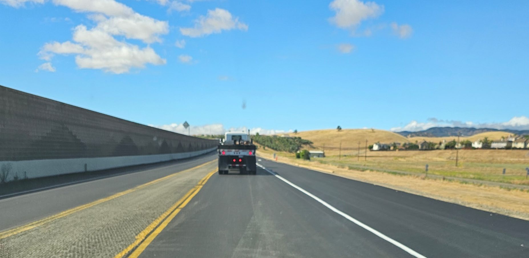 Cars traveling on SR-4, Contra Costa County two-lane highway section.