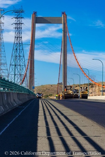 Westbound Interstate 80 Carquinez (Alfred Zampa) Bridge.