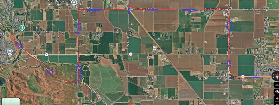 Detour map Eastbound SR-4 Travelers: Detour begins at Vasco Road; left on Walnut Blvd, right on Payne Ave, left on Sellers Ave, right on Brentwood Blvd, continue on Byron Hwy to eastbound SR-4.