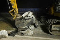 Photo of the paving work on southbound Interstate 680 in Alameda County on November 3, 2023.