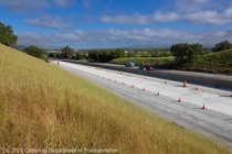 Caltrans installed new pavement on southbound Interstate 680 near Pleasanton on April 28, 2024.