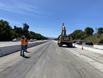 Caltrans works to replace the roadway surface on southbound Interstate 680 between Alcosta Boulevard in San Ramon and the I-580/I-680 connector in Pleasanton.