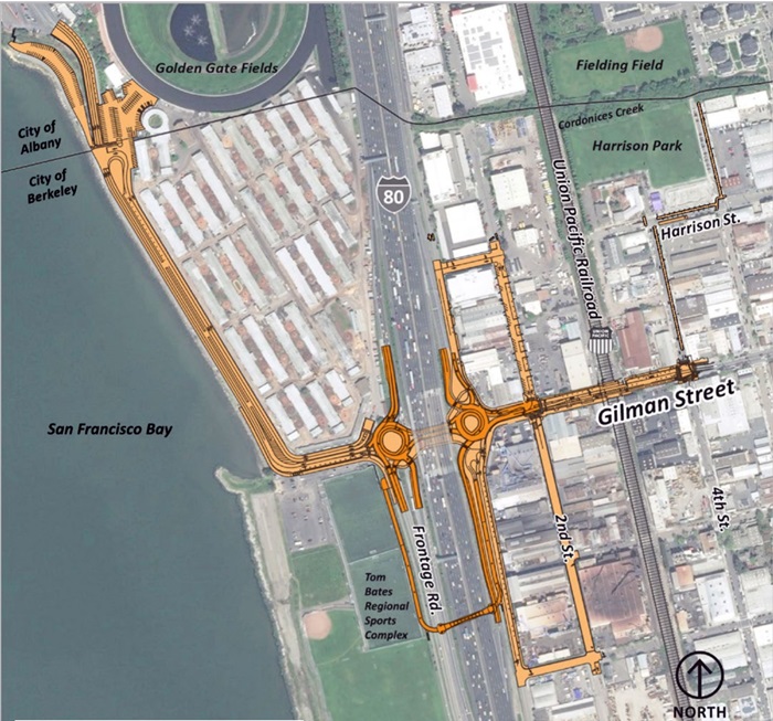 I-80 Gilman Interchange Project map